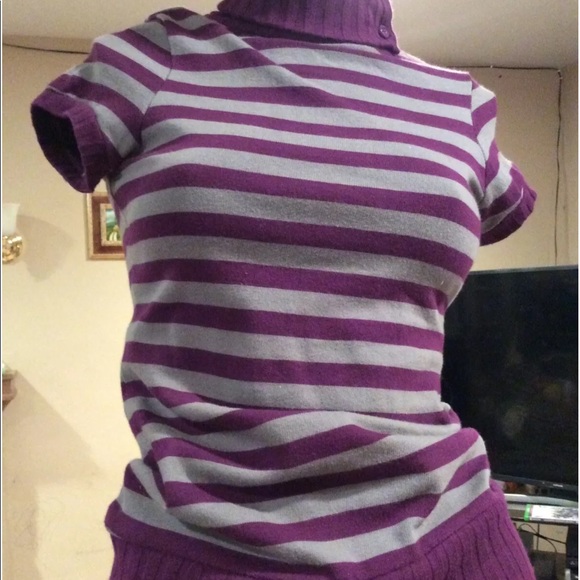 Zara Sweaters - Zara short sleeve turtleneck knit top sweater Sz S